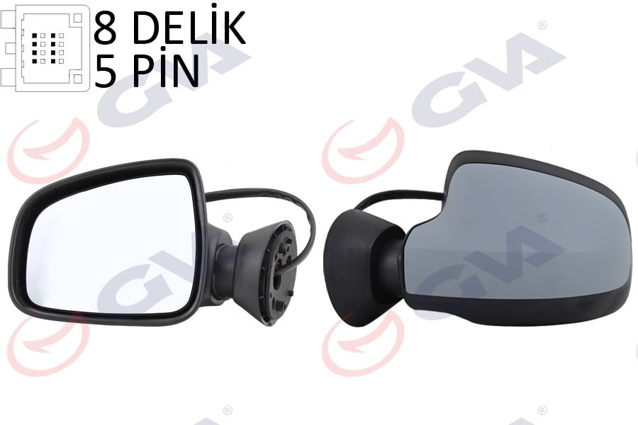 Dış Dikiz Aynası Sol Logan Sw-Mcv 08> Elektrikli Isıtmalı Astarlı Konveks 5 Fiş Vm-6801Ehpl Gva 1019153