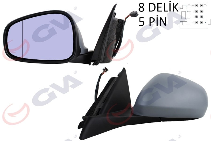Dış Dikiz Aynası Sol Mıto 09> Elektrikli Isıtmalı Astarlı Mavi Cam Asferik Gva 1099755