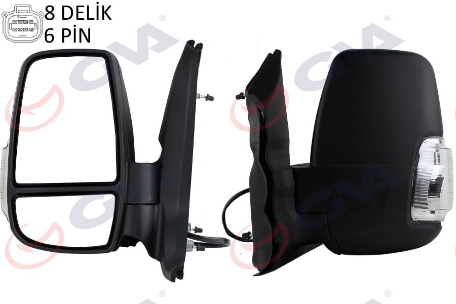 Dış Dikiz Aynası Sol Transıt 14> Elektrikli Isıtmalı Beyaz Sinyalli Desenli Konveks 6 Fiş Vm-6329Ehl Gva 1032101