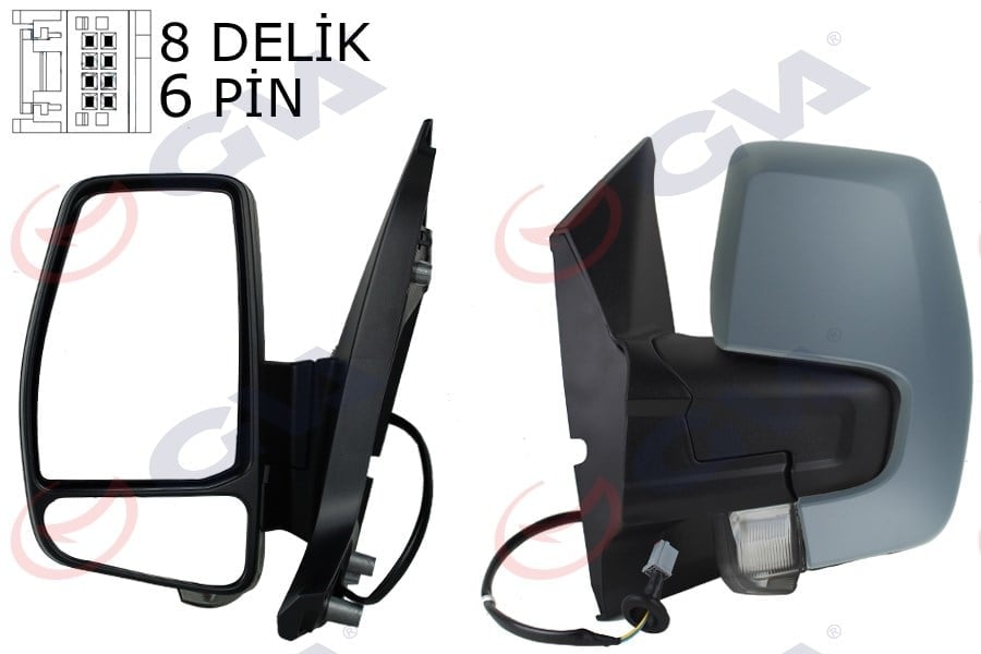 Dış Dikiz Aynası Sol Transit Custom V362 12>17 Elektirikli Isıtmalı Astarlı Sinyalli Gva 1032217