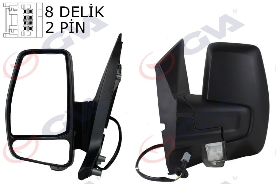Dış Dikiz Aynası Sol Transit Custom V362 12> Mekanik Desenli Sinyalli Konveks Gva 1032211