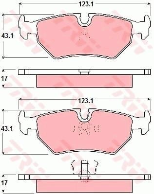 Disk Balata Arka Aks Daımler Daımler Xj X30 -Xj 40-81 Jaguar Vanden Plas Saloon-Xj-Xj X300-X330 -X J X308 -Xj Xj40-Xj81 -Xj Coupe-Xjsc Convertible X27 -Xk 8 Convertible X100 -Xk 8 Coupe X100 19 Trw Gdb1109