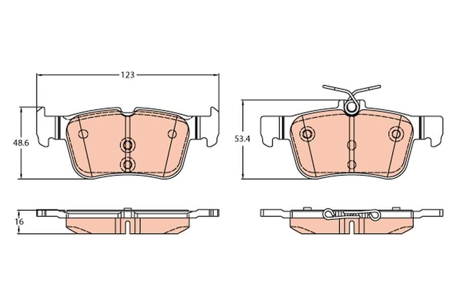 Disk Balata Arka Aks Ford Mondeo V Hatchback Ce -Mondeo V Saloon Cd -Mondeo V Turnier Cf 2015-> Trw Gdb2313