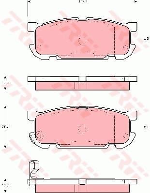 Disk Balata Arka Aks Mazda Mx-5 Iı Nb 1998->2005 Trw Gdb3303