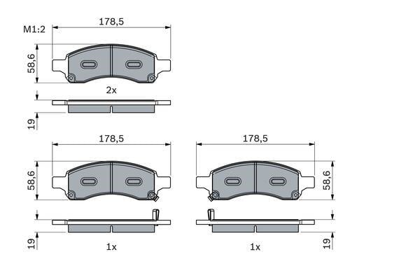 Disk Balata Envoy 4.2 09.2004 - 08.2009; Envoy 4.2 Awd 09.2004 - 08.2009; Envoy Xl 5.3 4X4 09.2004 - Bosch 0986494966