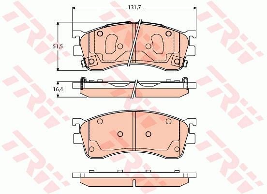Disk Balata Ön Aks Mazda 626 V Gf -626 V Hatchback Gf 2000->2002 Trw Gdb3304