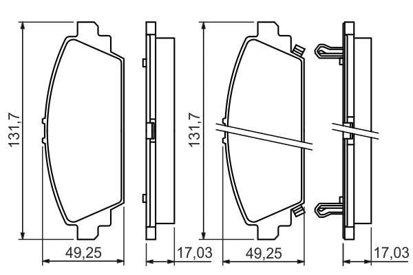 Disk Balata - Ön Bosch 0986494414