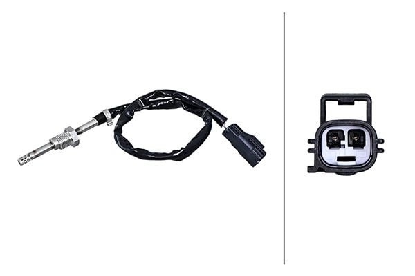 Egzoz Sıcaklığı Sensörü.2-Kutuplu.Volvo S60-V70-Xc70-Xc90 Hella 6Pt010376401