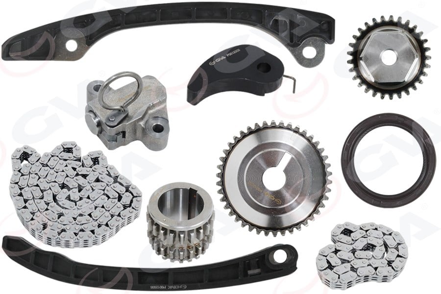 Eksantrik Zincir Seti Nıssan Juke 1.6L Hr16de 4 Enjektörlü F15e 06-> / Note 1.6L Hr16de 06-> / Qas Hqaı 1.6L Hr16de J10 06-13 10 Parça Gva 59C9935