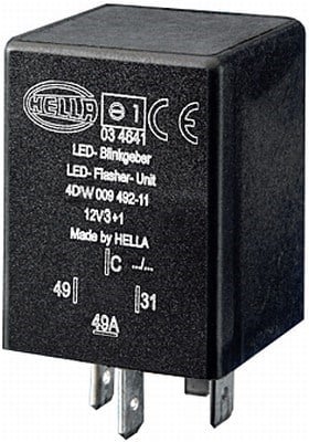Flaşör Ünitesi 12V Led Geçmeli Traktör/İş Makinesi Hella 4Dw009492111