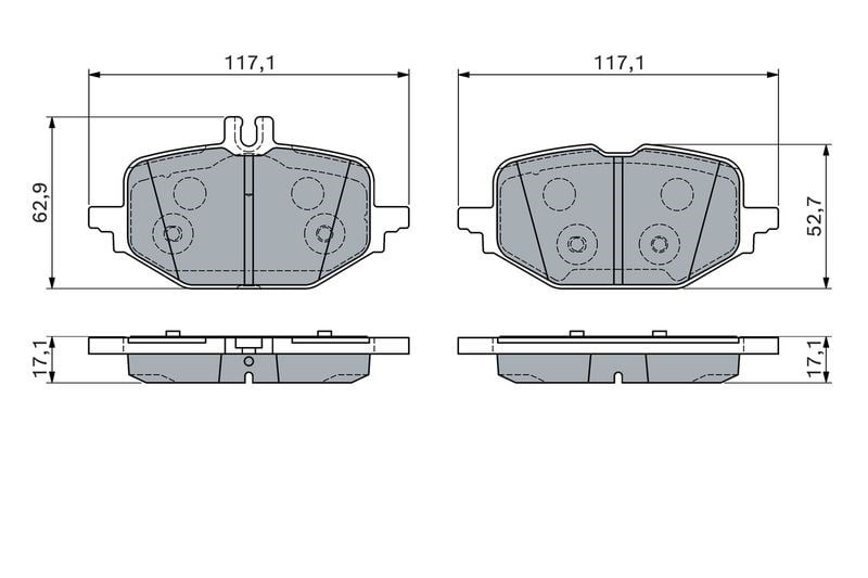Fren Balatası Arka Mercedes W206 S206 C236 A236 W214 S214 C236 A236 Bosch 0986460163