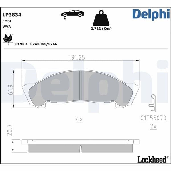 Fren Balatası Isuzu Elf-N-Serıes 09/1992-09/2003 Delphı Lp3834
