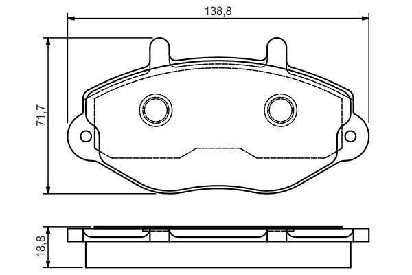 Fren Balatası Ön Ford Transit 92> T15-M15 Bosch 0986495112