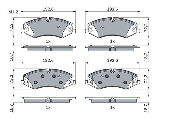 Fren Balatası On Land Rover Defender L663 L319 L462 Range Rover L322 L405 L320 L494 L560 Bosch 0986494980