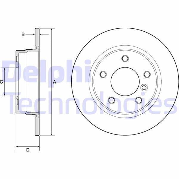 Fren Dıskı Arka Bmw E36 E46 Delphı Bg2624