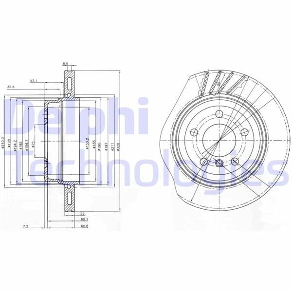 Fren Dıskı Arka Bmw X3 E83 Delphı Bg3943