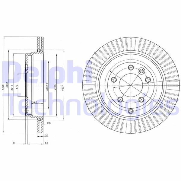Fren Dıskı Arka Land Rover Dıscovery Iıı-Iv L319 04>18 Delphı Bg4020c