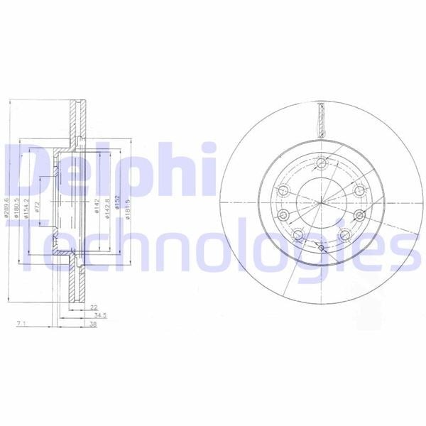 Fren Diski Çiftli Paket . Delikli Ön Mazda Mx-5 07/2005 > 09/2015 Delphı Bg4141