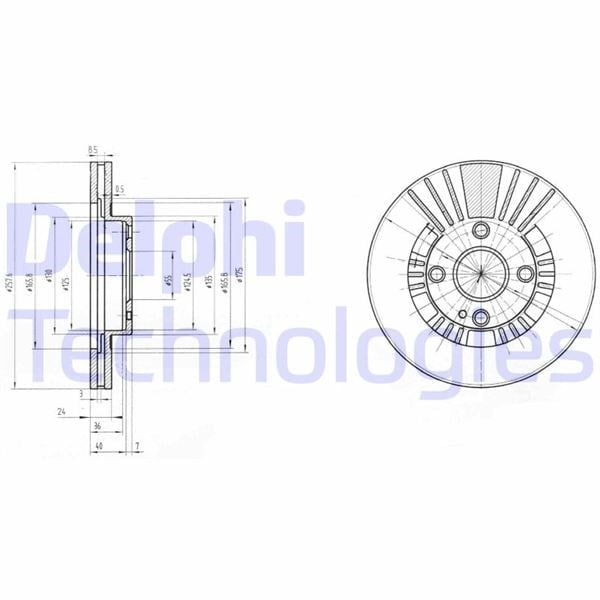Fren Diski Çiftli Paket . Delikli Ön Mazda 323 08/1998 > 12/2003 Delphı Bg3509