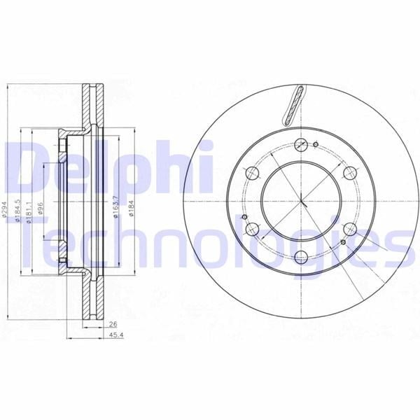 Fren Diski Çiftli Paket . Delikli Ön Ssangyong Rexton 04/2002 > Delphı Bg4286