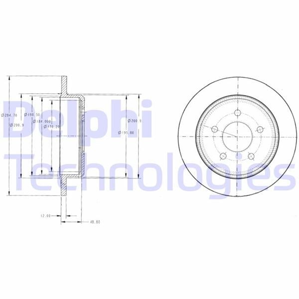 Fren Diski Çiftli Paket . Deliksiz Arka Ford Explorer 01/1997 > 12/2001 Delphı Bg3595