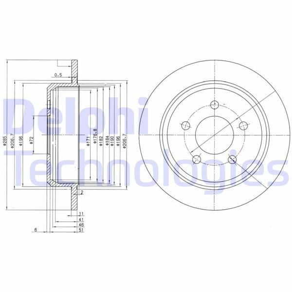 Fren Diski Çiftli Paket . Deliksiz Arka Jeep Grand Cherokee 01/1994 > 12/1998 Delphı Bg3073