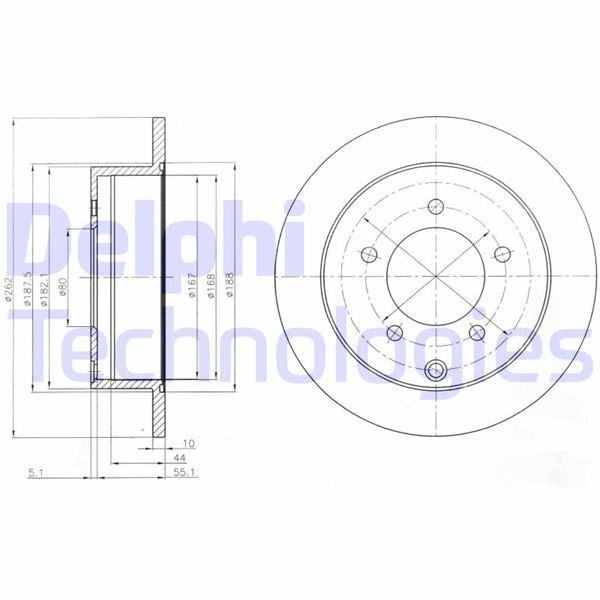 Fren Diski Çiftli Paket . Deliksiz Arka Mıtsubıshı Lancer 01/2008 > Delphı Bg4198