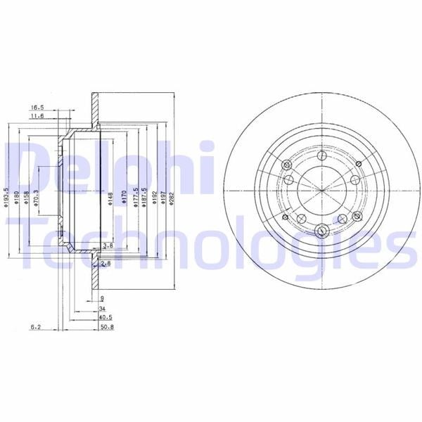 Fren Diski Çiftli Paket . Deliksiz Arka Honda Legend. Shuttle 01/1991 > 08/2001 Delphı Bg3060