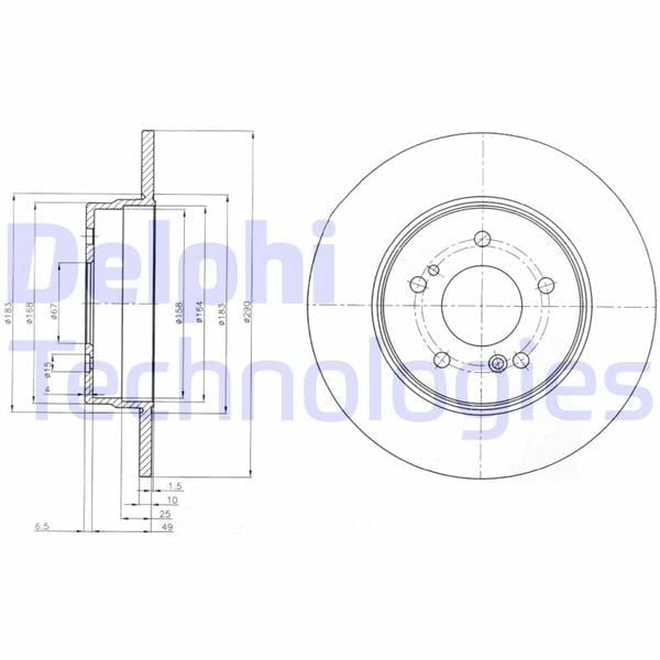 Fren Diski Çiftli Paket . Deliksiz Arka Mercedes Sl280. Sl320. Sl500 06/1993 > Delphı Bg3601