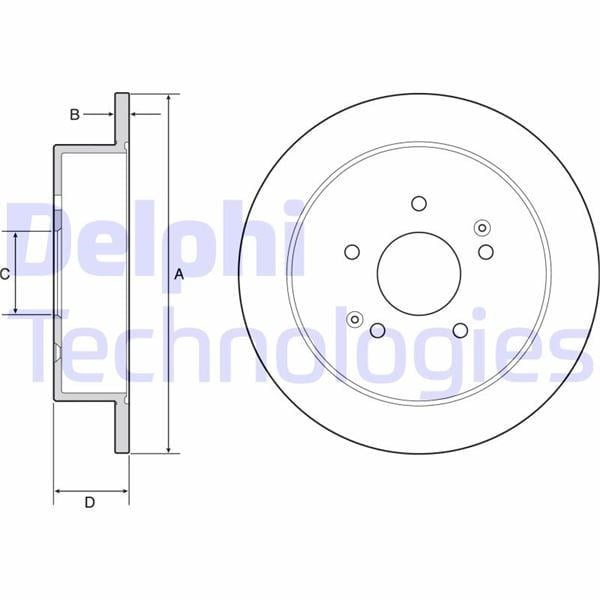 Fren Diski Çiftli Paket - Boyalı. Deliksiz Arka Ssangyong Korando 11/2010 > Delphı Bg4940c