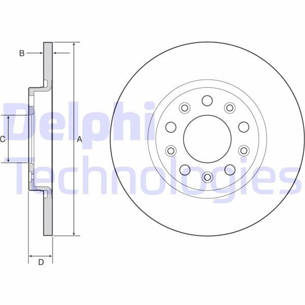 Fren Diski Çiftli Paket - Boyalı. Deliksiz Arka Jeep Cherokee 11/2013 > Delphı Bg4960c