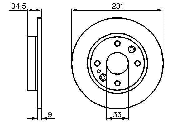 Fren Diski. Arka. 231 /9-8 Mm Bosch 0986478242