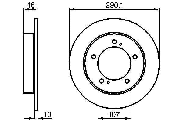 Fren Diski. Ön. 290 / 10-9 Mm Bosch 0986478377
