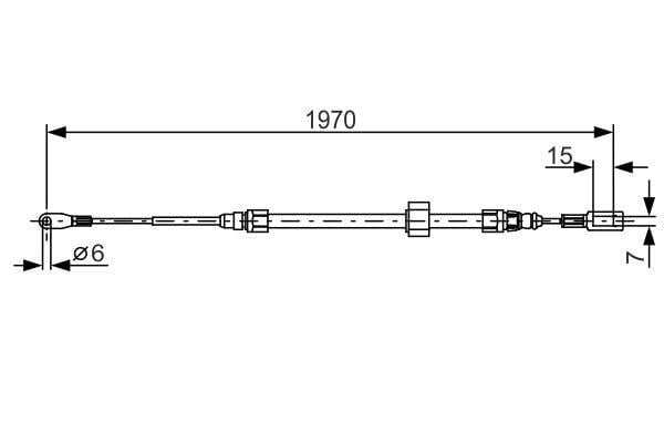 Fren Halatı Arka Mercedes Sprınter B901>B904 . Vw Lt 28-35-46 1970Mm/285Mm Bosch 1987482131