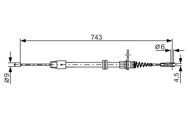 Fren Halatı Arka Mercedes W212 S212 C218 X218 Bosch 1987482329