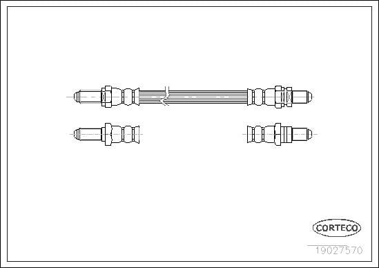 Fren Hortumu Arka Fıesta 96> Uzunluk: 280 Mm Corteco 19027570