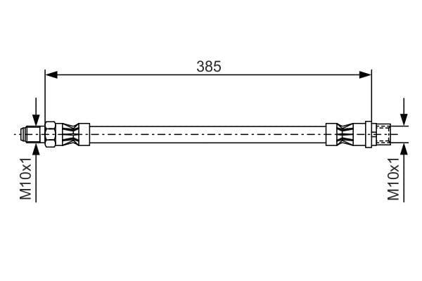 Fren Hortumu On Mercedes W202 S202 W203 S203 Cl203 C208 C209 W204 W210 S210 C207 R171 R172 Bosch 1987476439