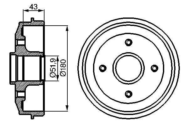 Fren Kampanası 180 / 73 Mm Bosch 0986477020