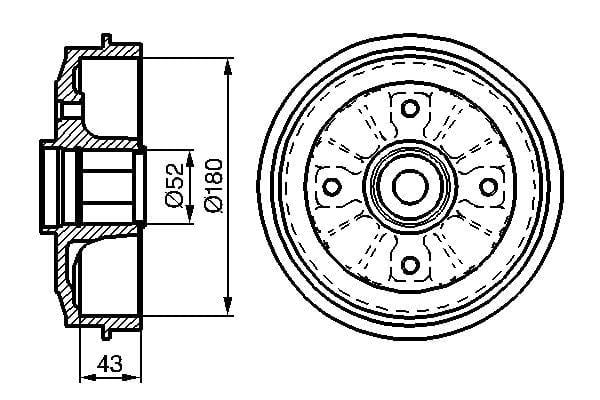 Fren Kampanası 180 / 73 Mm Bosch 0986477114
