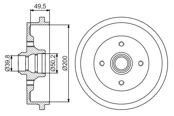 Fren Kampanası - 200.0 / 81.0 Mm Bosch 0986477267