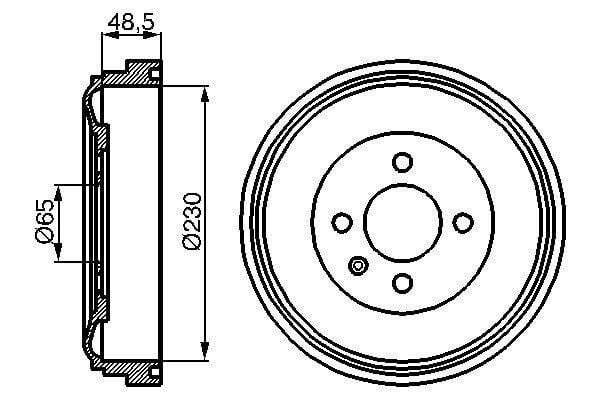 Fren Kampanası 230 / 64 Mm Bosch 0986477036