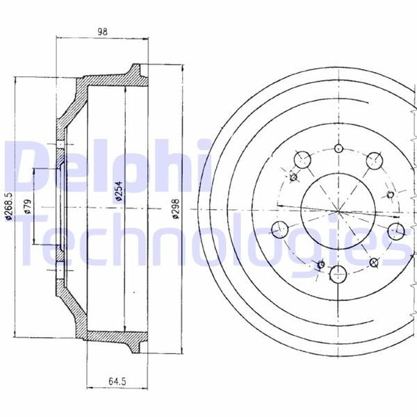 Fren Kampanası Arka Cıtroen Jumper. Relay / Fıat Ducato / Peugeot Boxer 02/94> Delphı Bf327