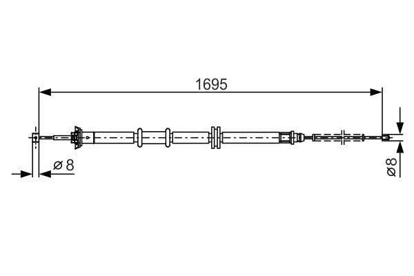 Fren Teli. 1695 Mm Bosch 1987482205