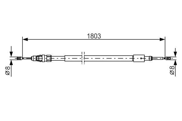 Fren Teli. 1803 Mm Bosch 1987482317