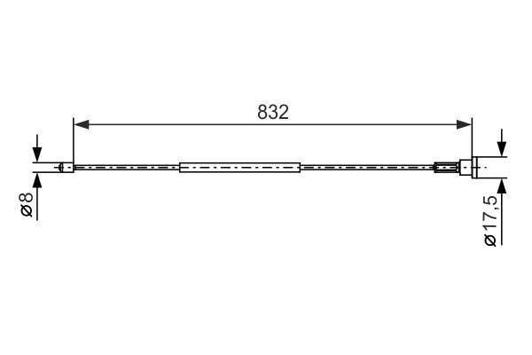 Fren Teli. 832 Mm Bosch 1987477661