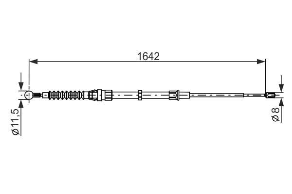 Fren Teli. 1642 Mm Bosch 1987482267