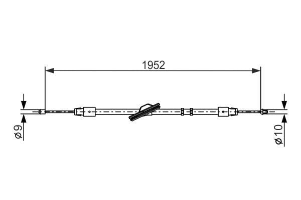 Fren Teli. 1954 Mm Bosch 1987477851