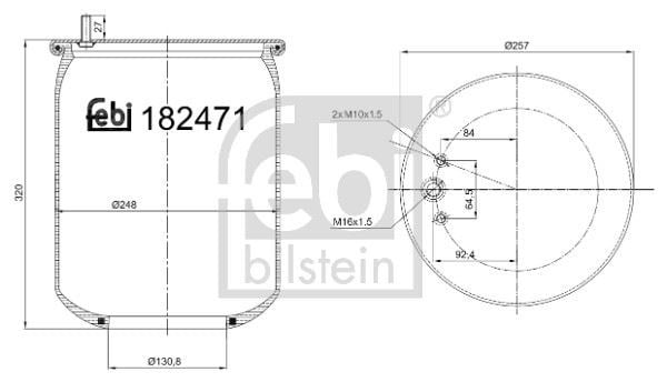 Havalı Süspansiyon Körüğü Pistonu Olmayan Volvo Febı 182871