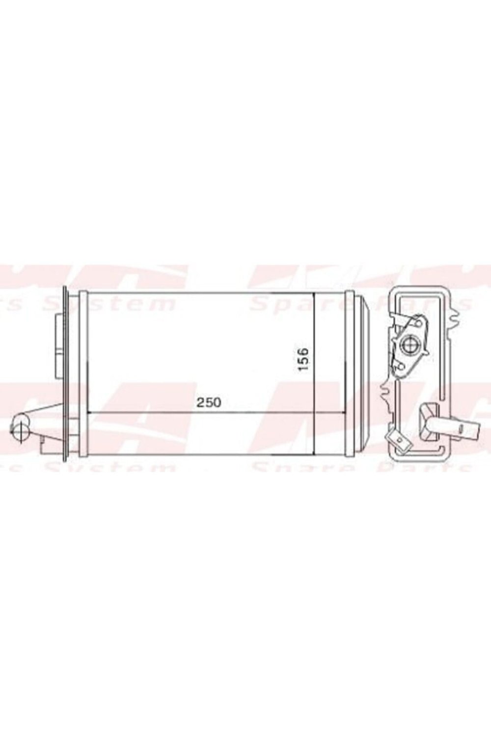 Kalorifer Radyatoru Mekanik ( Fiat : Tempra Tipo ) 250X158X42 - Mga-81400