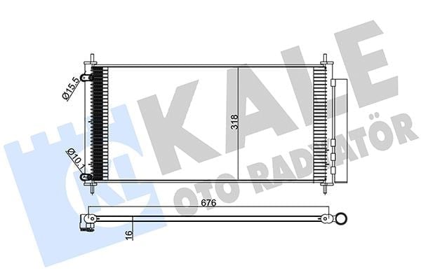 Klima Kondenseri Aurıs 2.0D-2.2D 07-12 -Verso 1.6D4d-2.0D4d-2.2D4d-2.2D-Cat 09> Al/Al 695X333x16 Mekanik Kale 383200